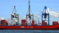 GE014, Hamburg, Elbe, harbour, crane, container ship, vessel